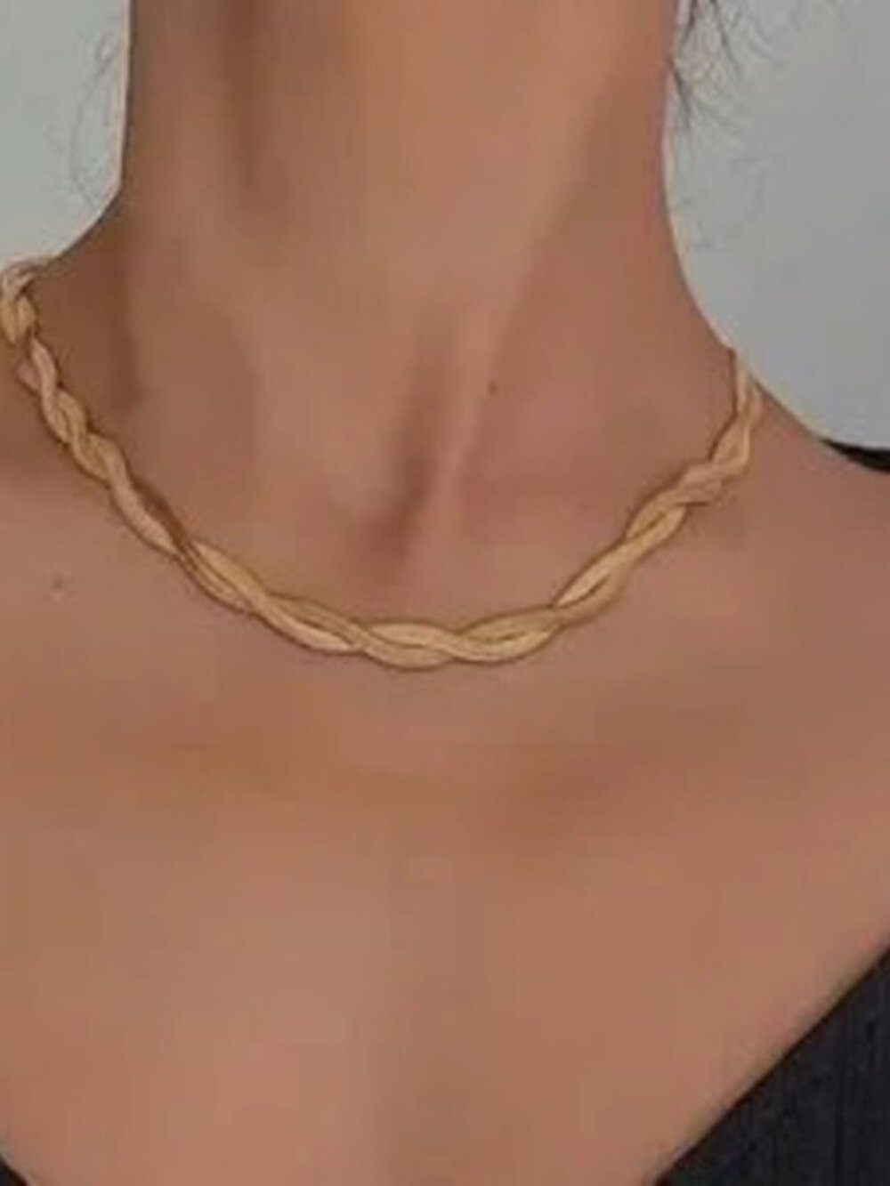 Gold Stainless Steel Knot Rope Necklace